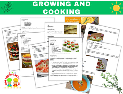 Grow It and Cook It Theme Camp-Garden-to-Table Cooking Activities for Kids-Digital Download