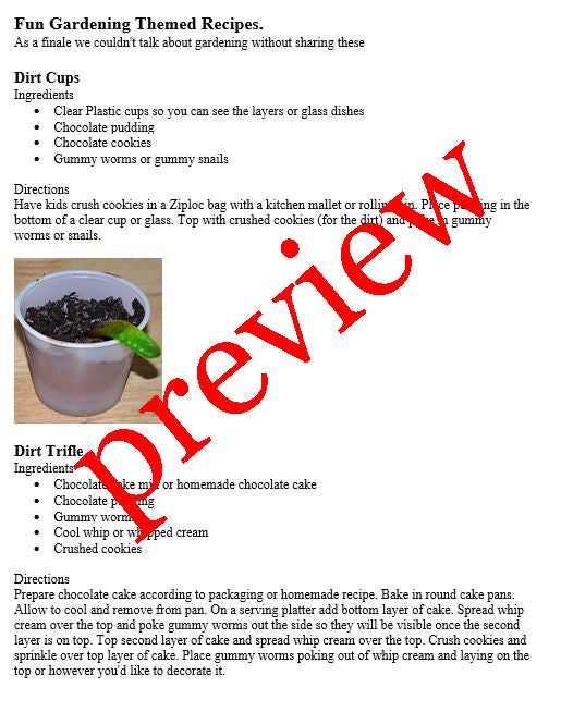 Grow It and Cook It Theme Camp-Grow and Cook Garden Fresh Recipes-Digital Download