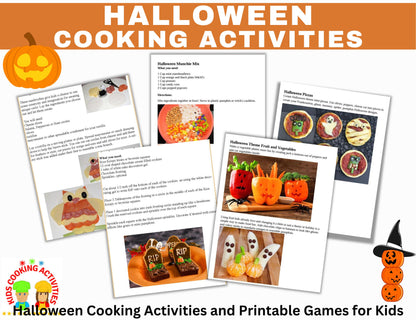 Halloween Cooking Activities and Printable Games-Digital Download