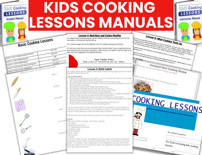 Kids Cooking Lessons Student Manual--Digital Download