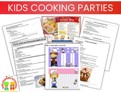 Kids Cooking Parties BUNDLE Set – Party Plans, Printables, and Games for Themed Cooking Fun (Digital Download)