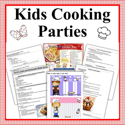 Kids Cooking Parties BUNDLE Set – Party Plans, Printables, and Games for Themed Cooking Fun (Digital Download)