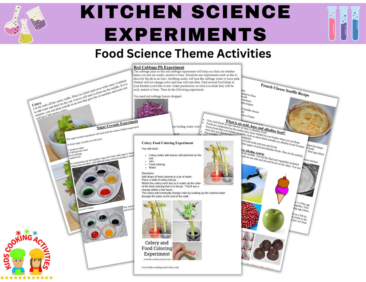 Science Cooking Activity Kitchen and Food Science Experiments-Food Science and Science Theme Ac ...