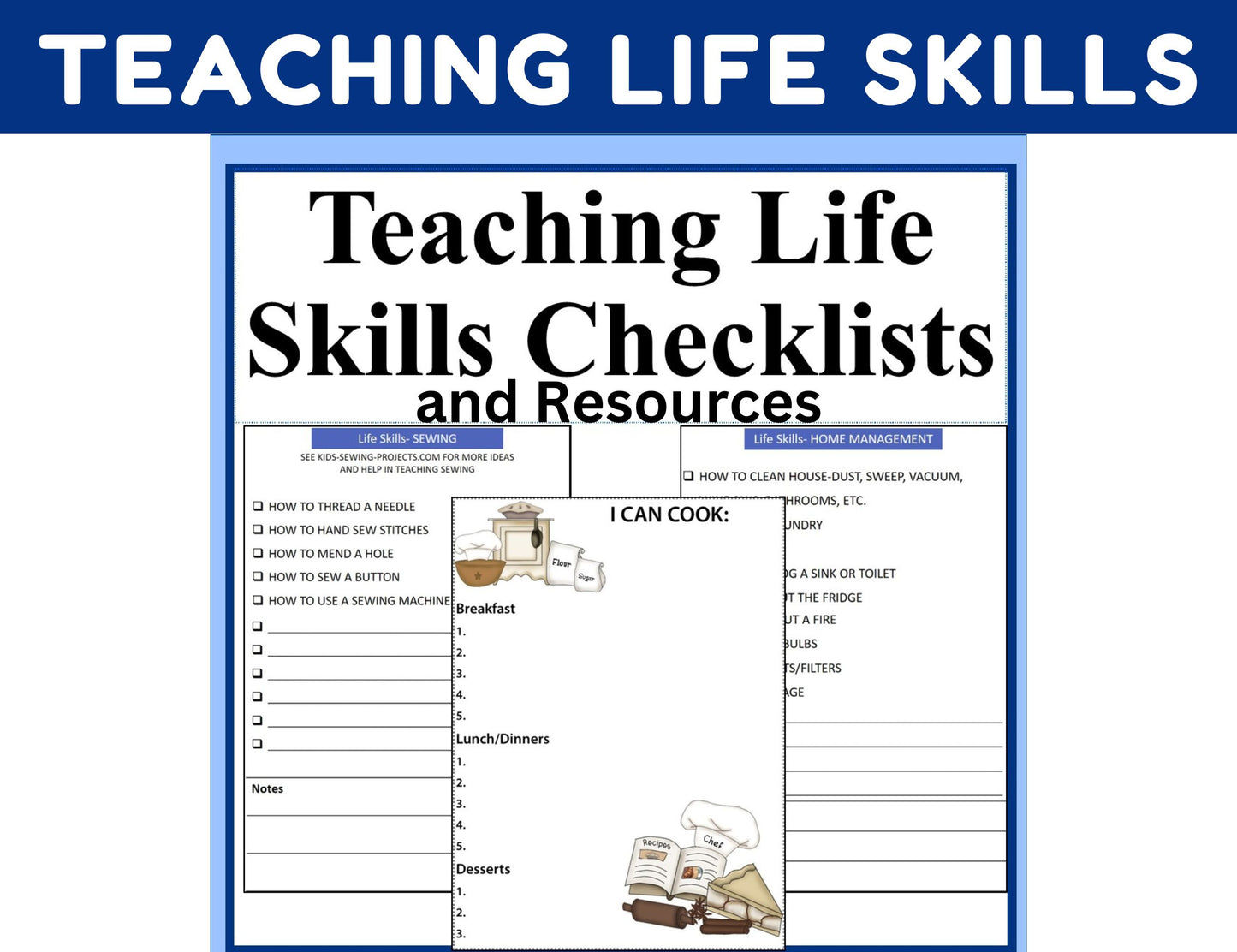 Teaching Life Skills Checklists and Resources-Digital Download