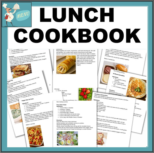 Kids Lunch Cookbook – 100+ Healthy & Fun Lunch Recipes and Packed Lunches-Digital Download