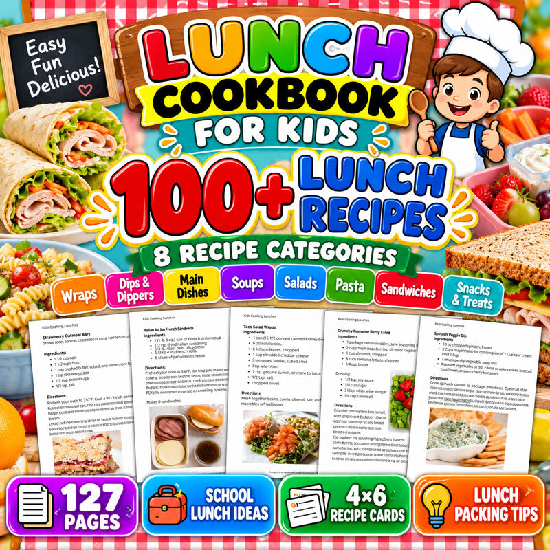 Lunch Cookbook for Kids with 100+ easy lunch recipes
