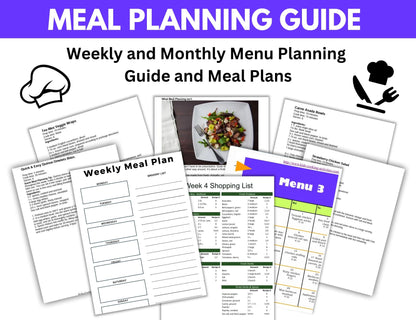 Ultimate Family Meal Planning Bundle – 4 Menu Planning Guides for Stress-Free Meals -Digital Download