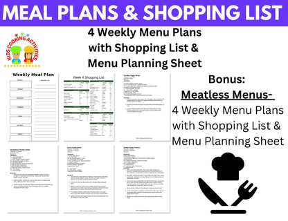 Ultimate Family Meal Planning Bundle – 4 Menu Planning Guides for Stress-Free Meals -Digital Download