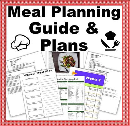 Ultimate Family Meal Planning Bundle – 4 Menu Planning Guides for Stress-Free Meals -Digital Download
