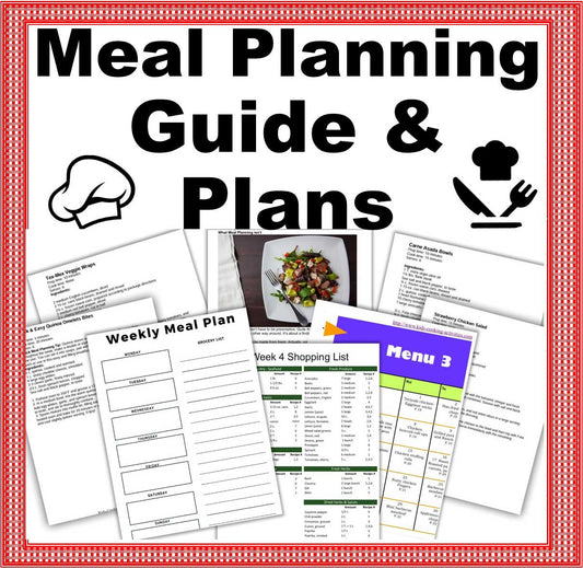 Ultimate Family Meal Planning Bundle – 4 Menu Planning Guides for Stress-Free Meals -Digital Download