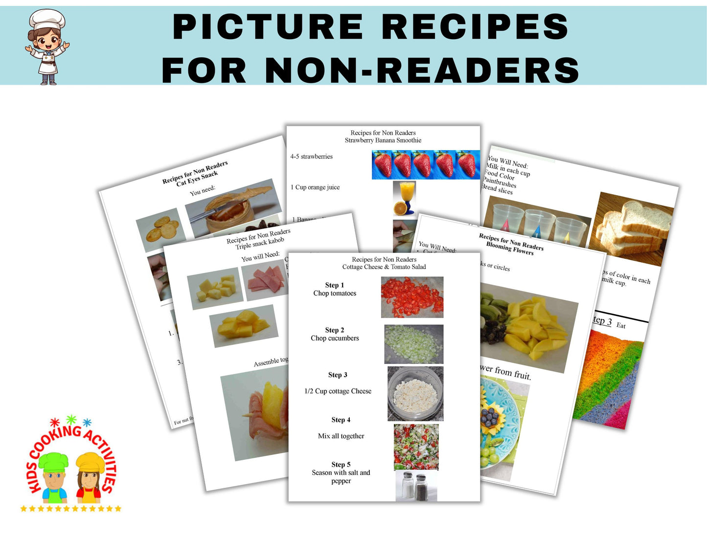 Picture Recipes for Non Readers-Digital Download