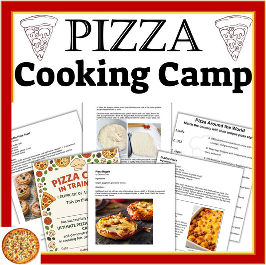 Ultimate Pizza Kids Cooking Camp – Fun & Easy Recipes for Chefs of All Ages- Digital Download