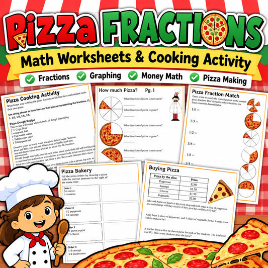 pizza fractions and pizza cooking activity