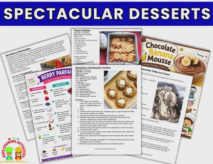 Spectacular Desserts Camp-35+ Not Your Average Dessert Recipes for Cooking with Kids- Digital Download