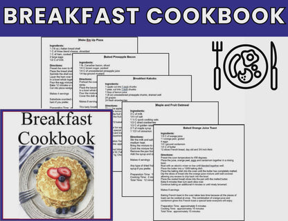 Breakfast Cookbook for Kids--Digital Download