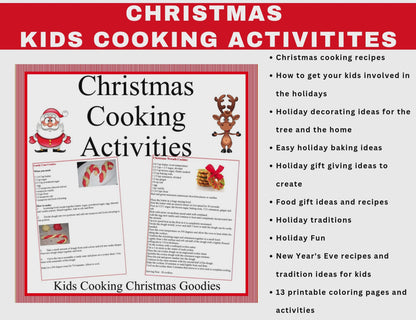 Kids Christmas and Holiday Cooking and Celebrating Ideas-Christmas Cooking Activities-Digital Download