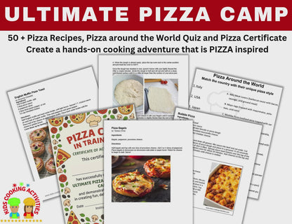 Ultimate Pizza Kids Cooking Camp – Fun & Easy Recipes for Chefs of All Ages- Digital Download
