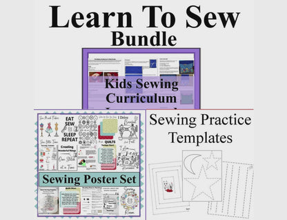 Learn to Sew Bundle Sewing Curriculum Set-Digital Download