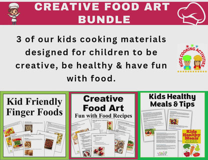 Creative Food Art Bundle - Finger Foods, Fun with Food Camp & Healthy Food Art-Digital Download