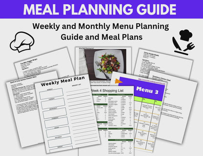 Ultimate Family Meal Planning Bundle – 4 Menu Planning Guides for Stress-Free Meals -Digital Download