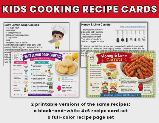 15 FREE Kids Cooking Recipe Cards-Digital Download