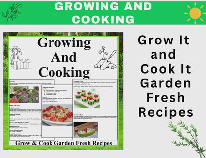 Grow It and Cook It Theme Camp-Grow and Cook Garden Fresh Recipes-Digital Download