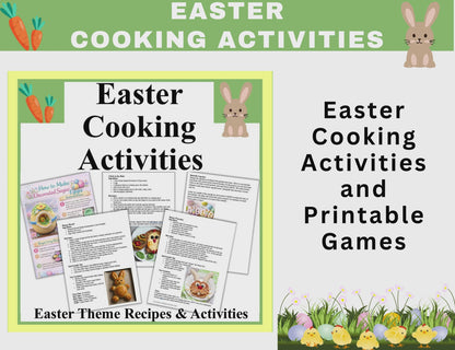 Easter Cooking Activities & Printable Games – 30 Recipes + 10 Fun Printables-Digital Download