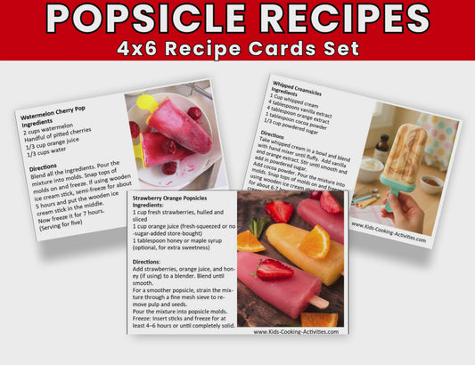 30 Homemade Popsicle Recipes for Kids Printable Recipe Cards - DIGITAL DOWNLOAD