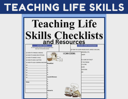 Teaching Life Skills Checklists and Resources-Digital Download