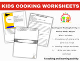 How to Read a Recipe Activity Worksheets-Digital Download