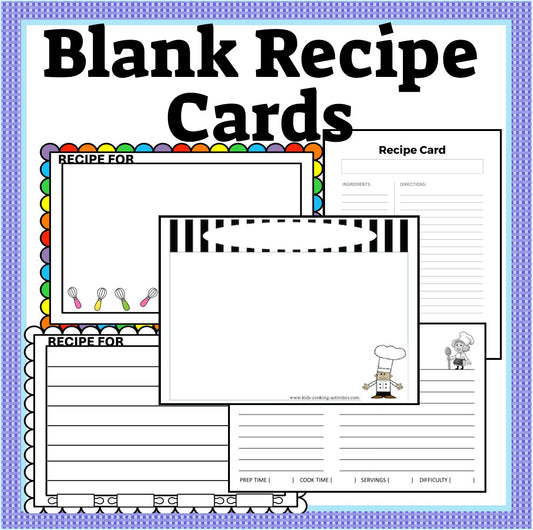 Printable Recipe Cards – 10 Designs | 2 Full-Page Styles Included- Digital Download