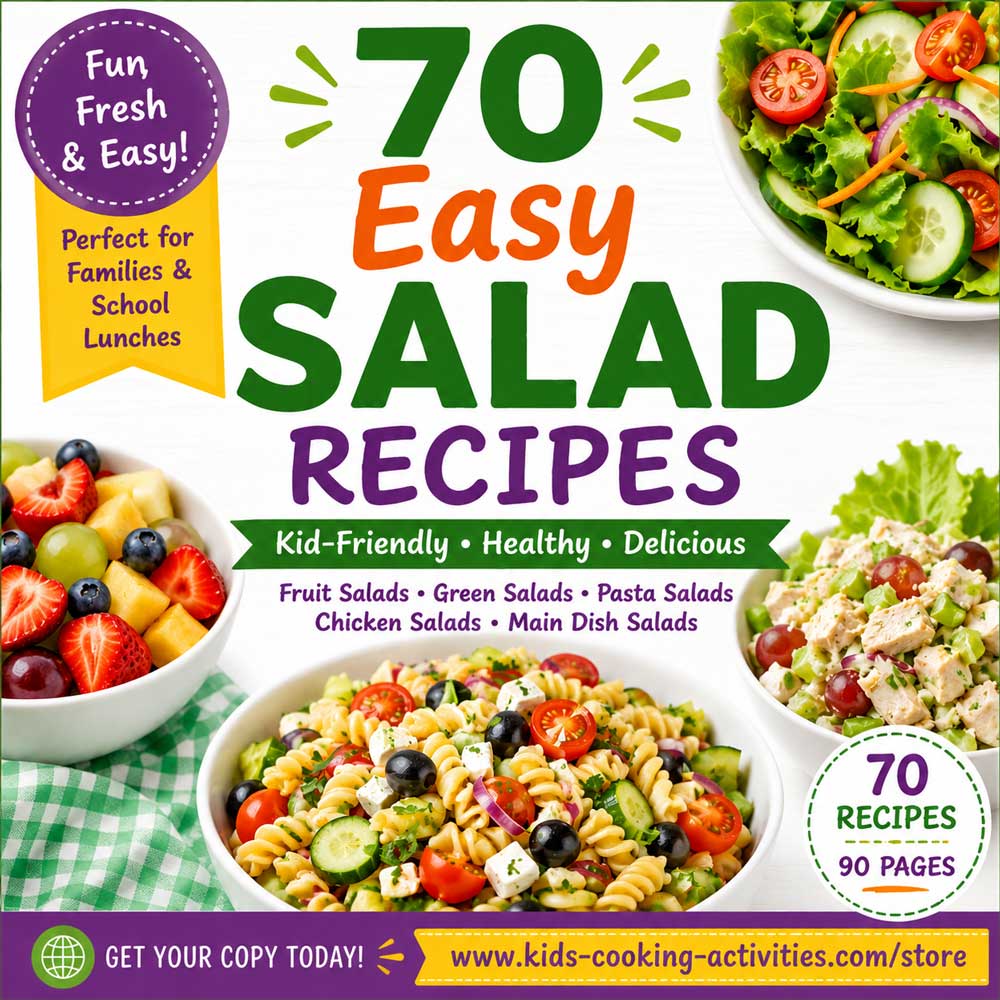 70 Easy Kid-Friendly Salad Recipes- Salad Cookbook-Digital Download