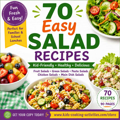 70 Easy Kid-Friendly Salad Recipes- Salad Cookbook-Digital Download