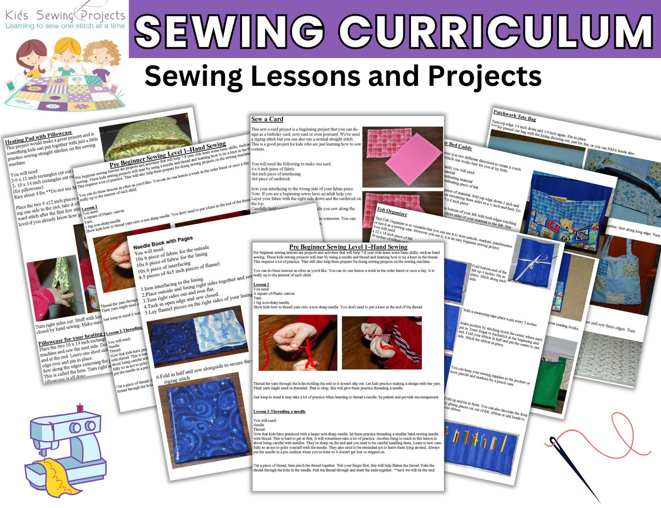 Learn to Sew Bundle Sewing Curriculum Set-Digital Download – Kids ...