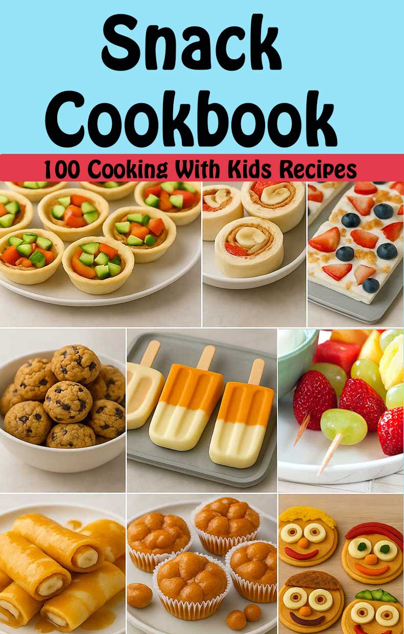 Snack Cookbook-  100 Recipes for Kids to Make-Digital Download