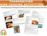 Thanksgiving Cooking Activities-Digital Download