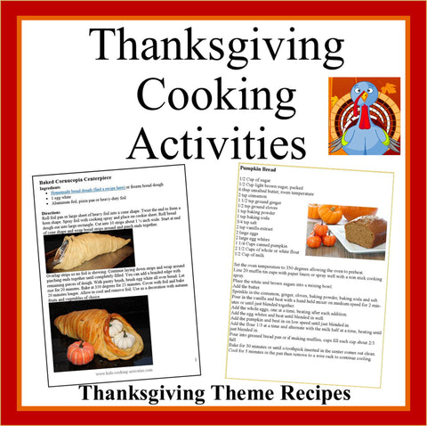 Thanksgiving Cooking Activities-Digital Download