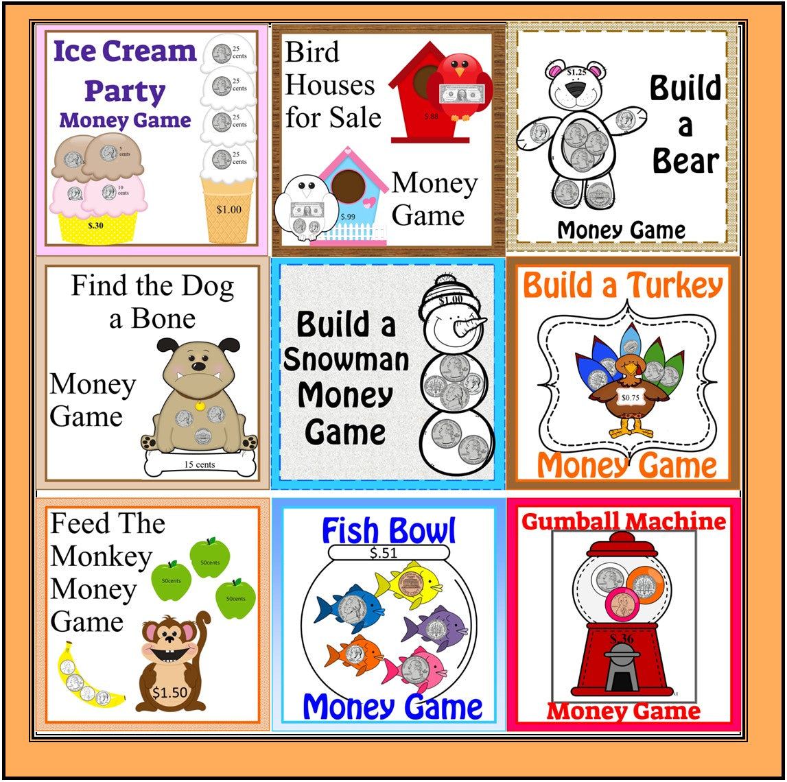 Teaching Kids about Money Lessons, Games and Activities Bundled Set-Digital Download