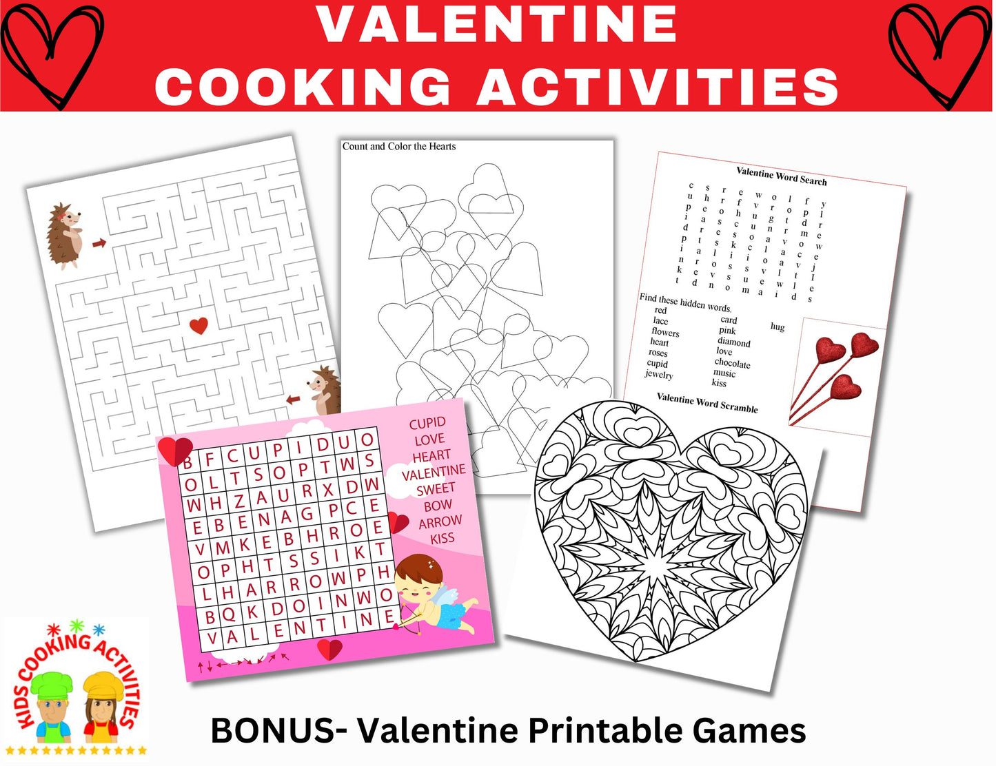 Valentine Cooking Activities-Digital Download
