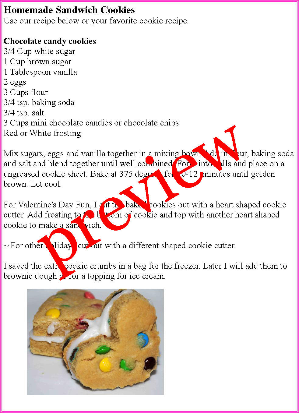 Valentine Cooking Activities-Digital Download