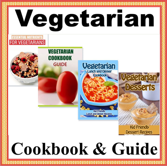 Vegetarian Cookbook Guide with 4-Week Meal Plan-Digital Download