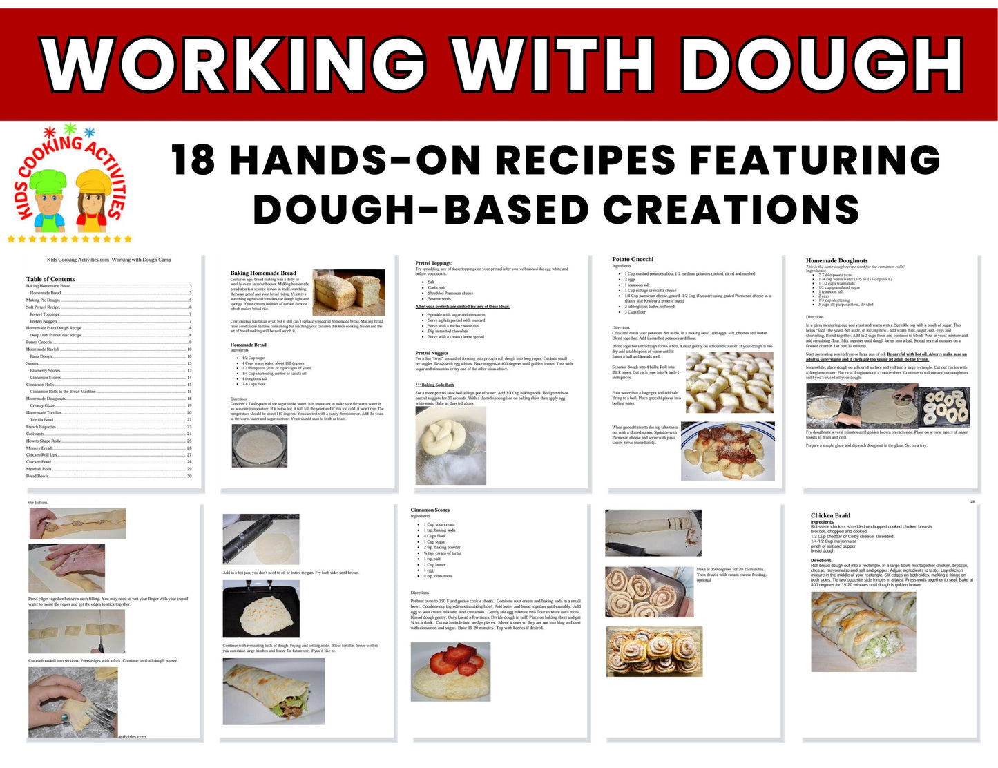 Working with Dough Camp – Hands-On Kids Cooking Activities -Digital Download