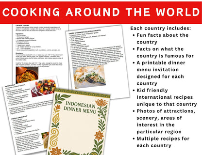 International cooking camp and world studies activities for kids