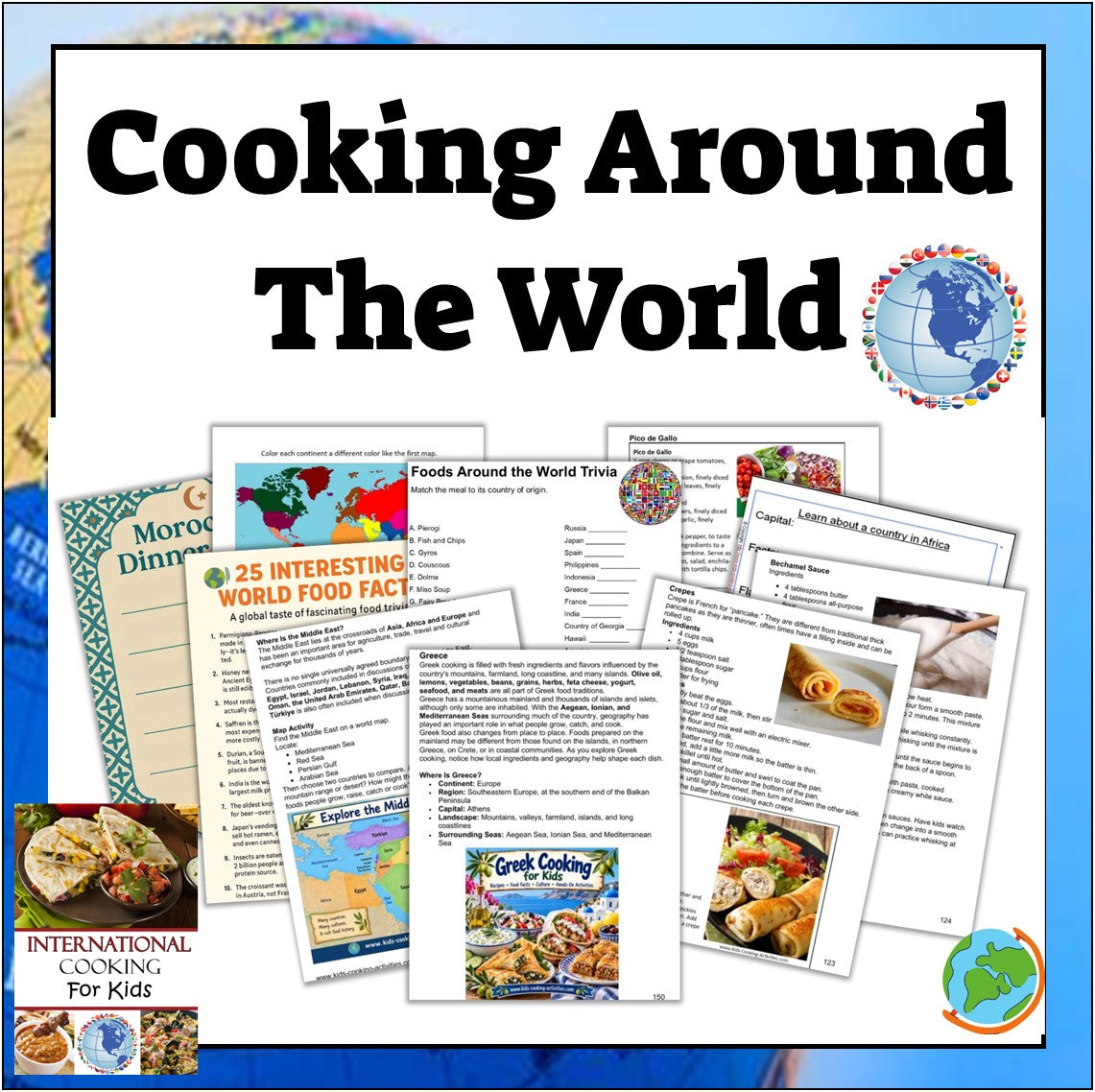 Cooking Around the World recipes geography and cultural activities for kids