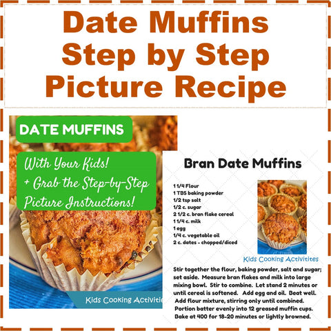 Date Muffins Step by Step Picture Recipe-Digital Download