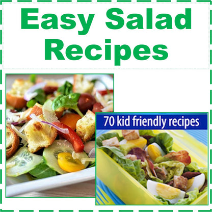 70 Easy Salad Recipes- Salad Cookbook-Digital Download