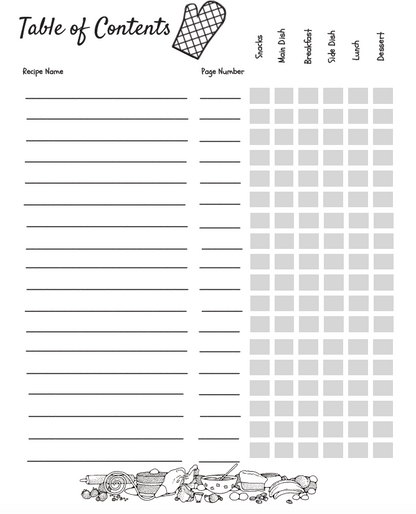 My Family Cookbook: The Blank Cookbook or Recipe Binder for collecting your family recipes- Recipe Journal to Write In 100 Recipes-Digital Download