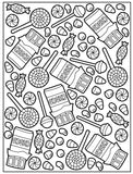 Food Theme Coloring Pages-Digital Download