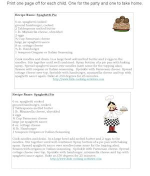 Kids Cooking Parties BUNDLE Set-Digital Download – Kids Cooking Activities