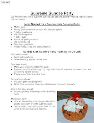 Kids Cooking Parties BUNDLE Set-Digital Download